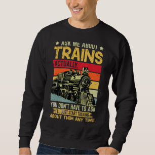 Sudadera Retro Vintage me pregunta sobre el tren