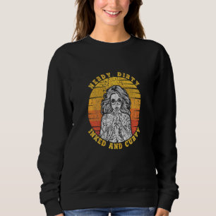 Sudadera Retro Vintage Mujeres Nerdy Sucio Tatuaje Y Curv