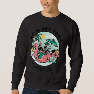 Sudadera Retro Vintage No Wake Zone Beach Vacaciones Tropic