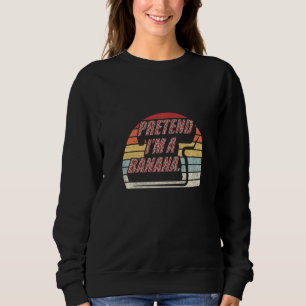 Sudadera Retro Vintage Pretende Que Soy Una Halloween Banan