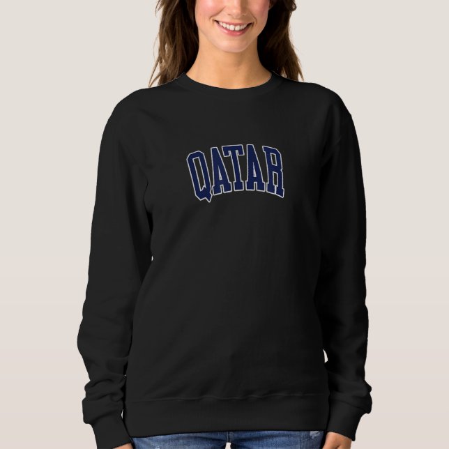 Sudadera Retro Vintage Retro Vintage Qatar Country Souvenir (Anverso)