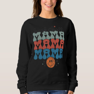 Sudadera Retro Vintage Smile Face Basketball Mama Game Day