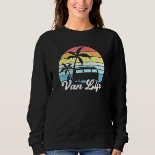 Sudadera Retro Vintage Van Life Island Palm Tree Beach Surf
