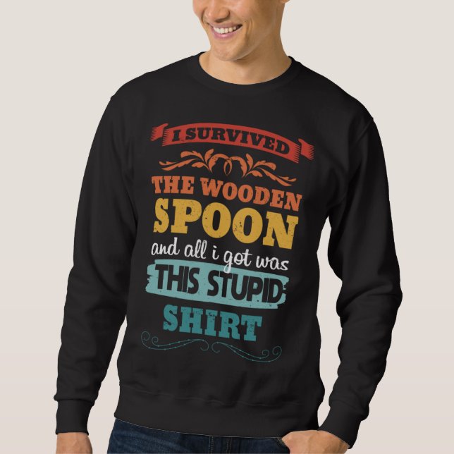 Sudadera Retro Vintage Wooden Spoon Survivor (Anverso)
