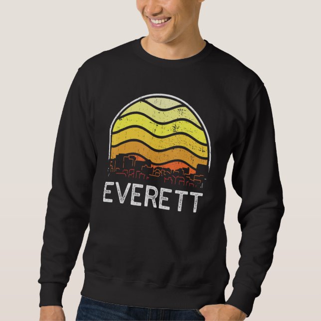 Sudadera Retro Washington Everett Visitors Skyline Vintage  (Anverso)