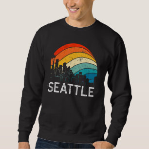 Sudadera Retro Washington Seattle Silueta Urbana Vintage Ci