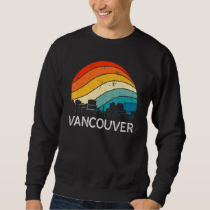 Sudadera Retro Washington Vancouver Silueta Urbana Vintage 