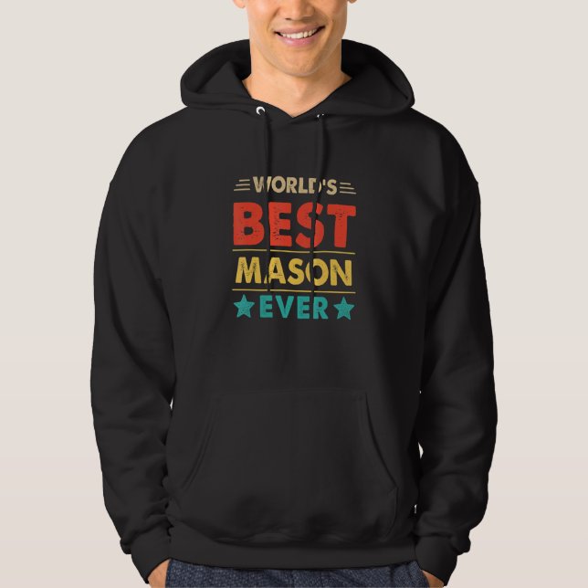 Sudadera Retro World's Best Mason Ever (Anverso)