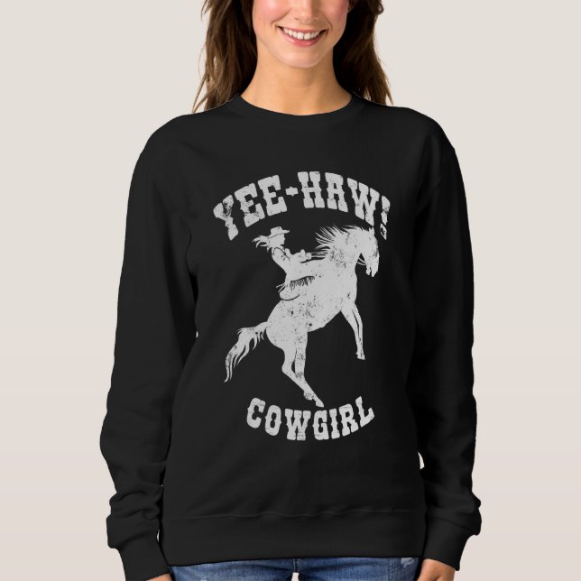 Sudadera Retro Yee Haw Howdy País Occidental Sur Cowgi (Anverso)