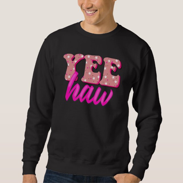 Sudadera Retro Yee Haw Howdy Rodeo País Occidental Sur (Anverso)