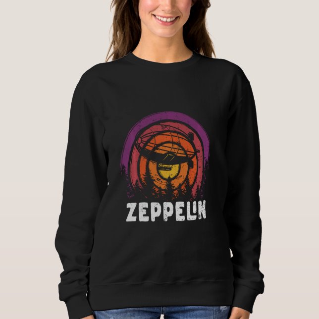 Sudadera Retro Zeppelin 70s 80s Dirigible Airship Zepelin Z (Anverso)
