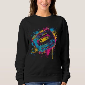 Sudadera Retroceso del diseño de cinta de cassette retro