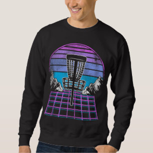 Sudadera Retroonda sinthwave Sunset de Disk Golf Basket 90s