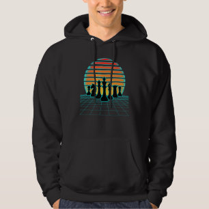 Sudadera Retrowave Chess Pieces Aesthetic 80s Style Game Sy