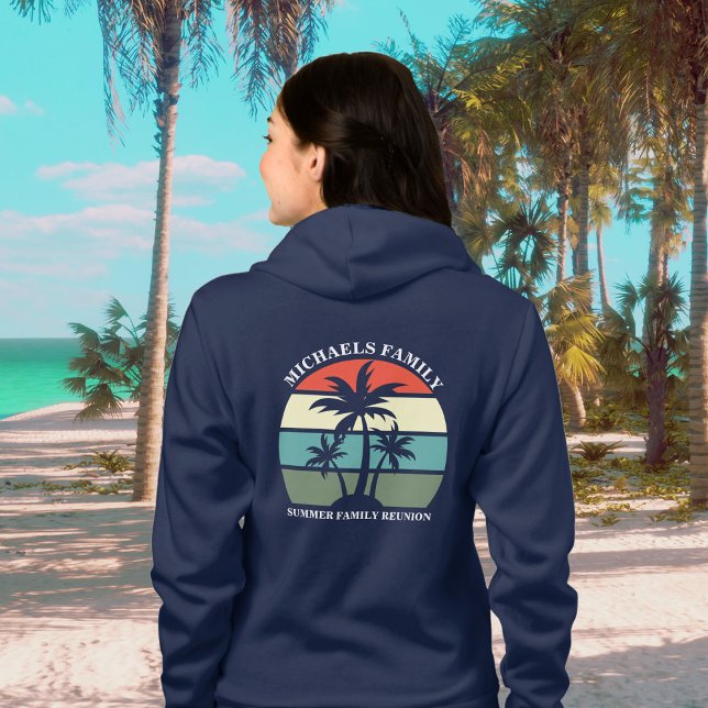 Sudadera Reunion de familia de playa Palm Tree Sunset Women (Subido por el creador)