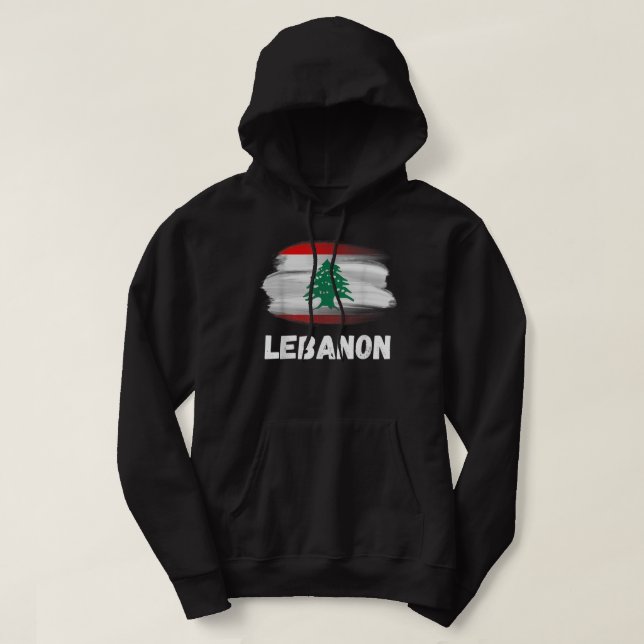 Sudadera Reunión de la familia de la bandera libanesa con b (Diseño del anverso)