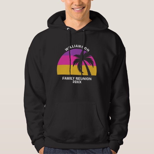 Sudadera Reunión de la familia de la playa Personalizado co (Anverso)