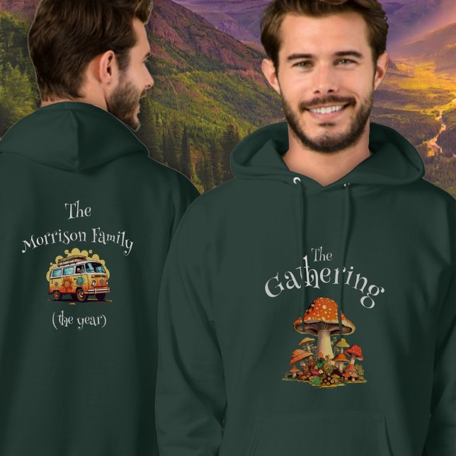 Sudadera Reunión familiar de hongos retro de diversión pers (Subido por el creador)