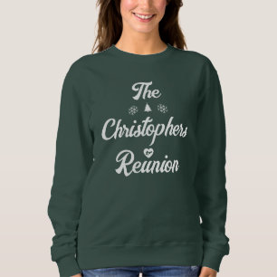 Sudadera Reunión Familiar de Navidad Divertida Personalizad