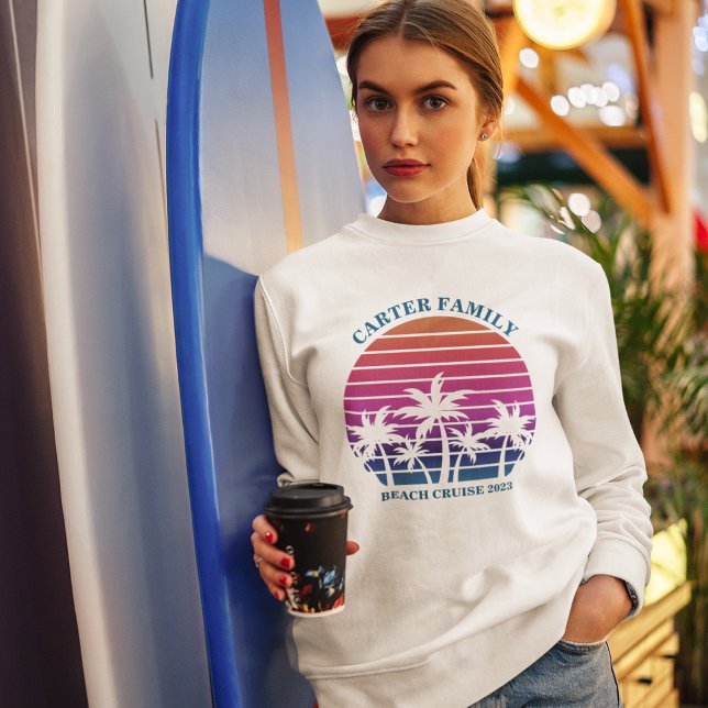 Sudadera Reunión familiar tropical de palmeras de personali (Subido por el creador)