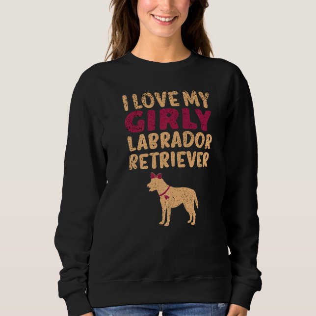 Sudadera Revelación de género de perro Chica de Labrador C (Anverso)