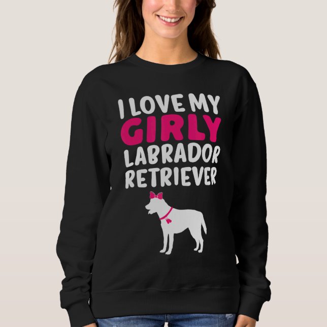 Sudadera Revelación de género de perro Chica de Labrador C (Anverso)