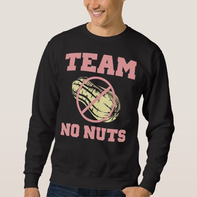 Sudadera Revelación de género divertida de Team No Nuts Tea (Anverso)