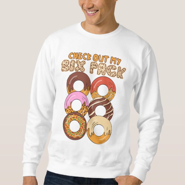 Sudadera Revisa Mi Six Pack - Donuts Lindos Entrenamiento A (Anverso)