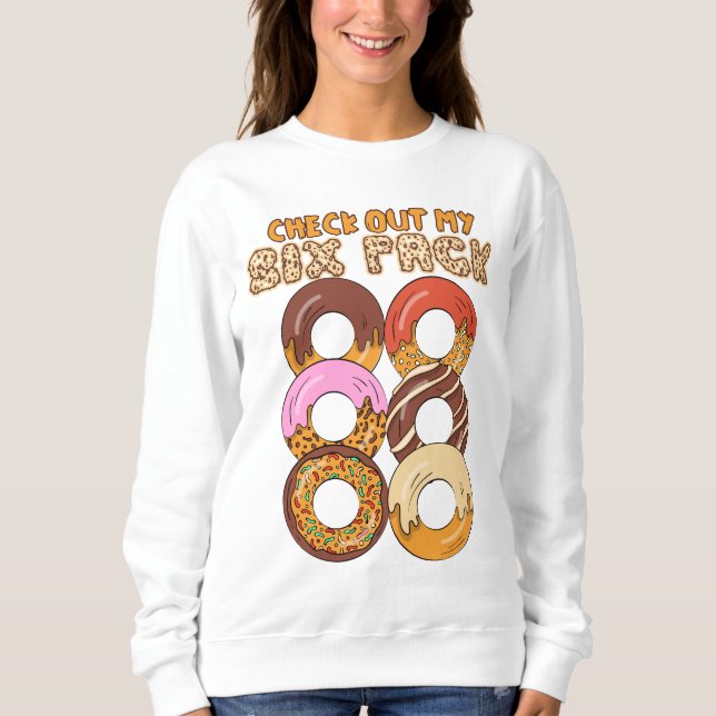 Sudadera Revisa Mi Six Pack - Donuts Lindos Entrenamiento A (Anverso)