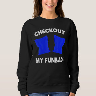 Sudadera Revisa Mis bolsas Divertidas Cornhole Equipo Bolsa
