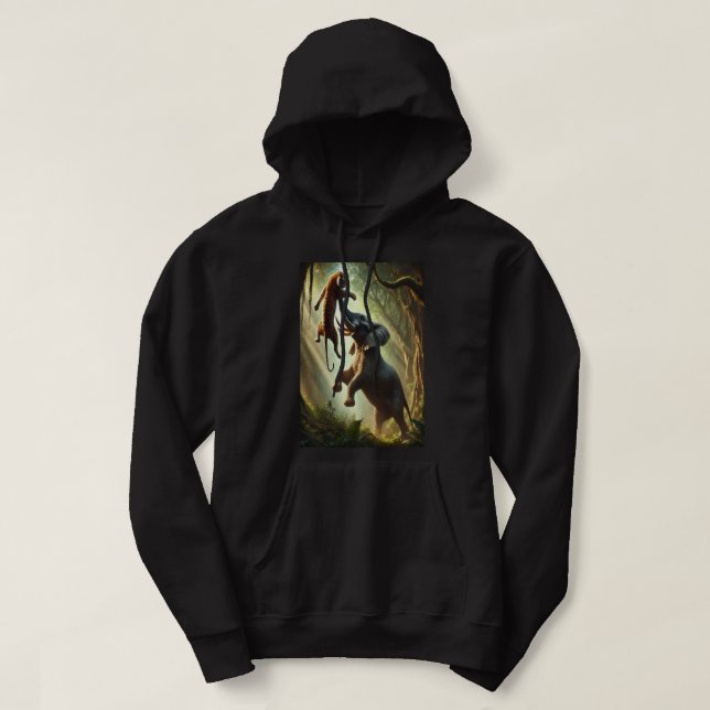Sudadera Revolución de poder salvaje: Elefante y capucha de (Diseño del anverso)
