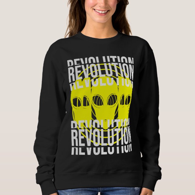 Sudadera Revolution Alien  Sad Aesthetic Edgy Streetwear (Anverso)