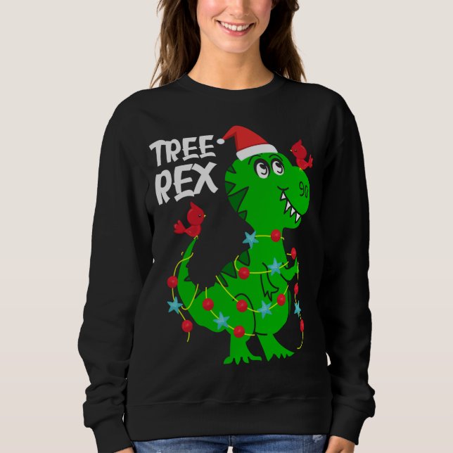 Sudadera Rex de árbol. Divertido regalo de dinosaurios Navi (Anverso)