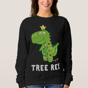 Sudadera Rex de árbol. Paja, Navidades de dinosaurios diver