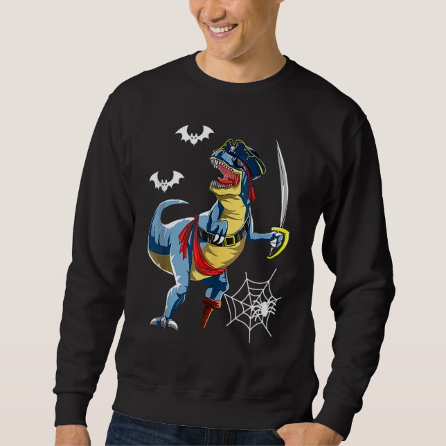 Sudadera Rex Dinosaurio Pirata Vintage (Anverso)
