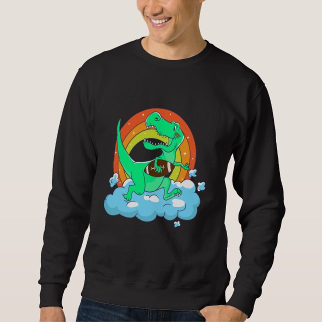 Sudadera rex playing rugby football (Anverso)