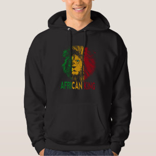 Sudadera Rey Africano Bandera de África León Hombres Mujere