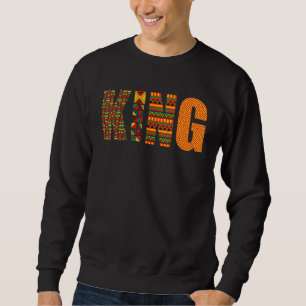 Sudadera Rey Africano Cool Kente Amante de la Tela Fuerte N