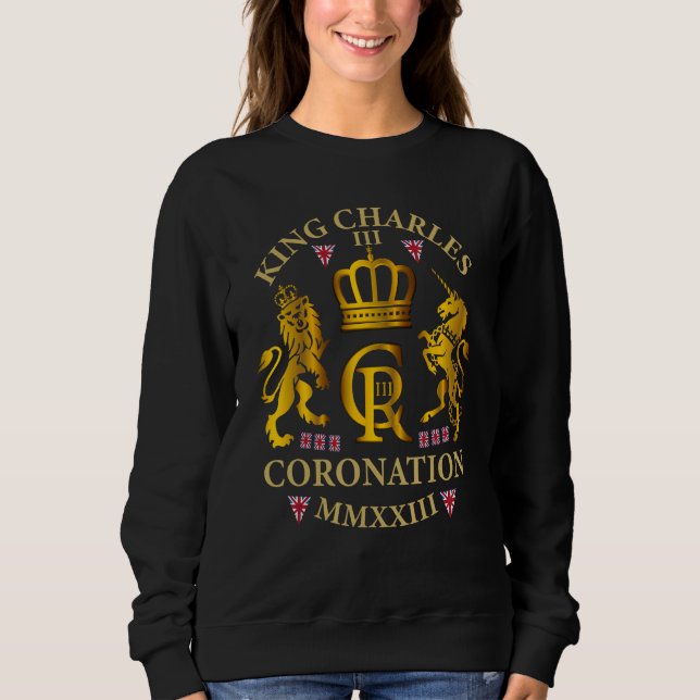 Sudadera Rey Carlos III Monarca Británico Coronación Real (Anverso)