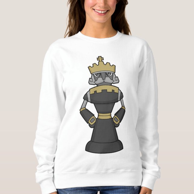 Sudadera Rey de ajedrez Corona Pieza de ajedrez (Anverso)