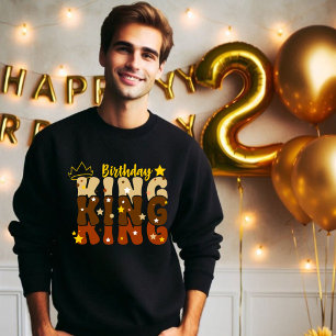 Sudadera Rey de Cumpleaños Groovy Typo