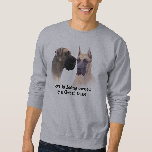 Sudadera Rey de great dane de la camiseta unisex de los (Anverso)