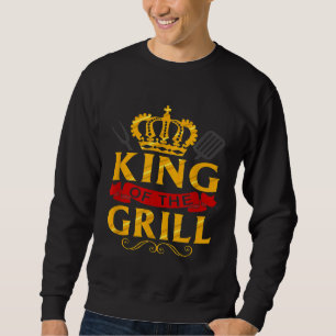 Sudadera Rey De La Parrilla Asando Para Papá Chef De Jardín
