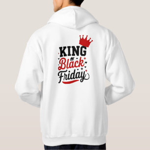 Sudadera Rey de la tipografía de la corona del Viernes Negr