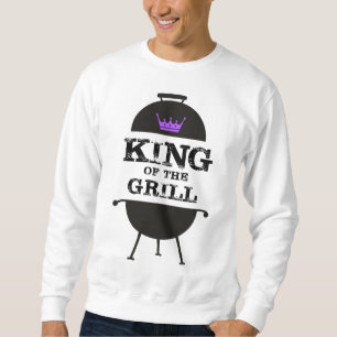 Sudadera Rey Del Grill, Corona Púrpura Negra