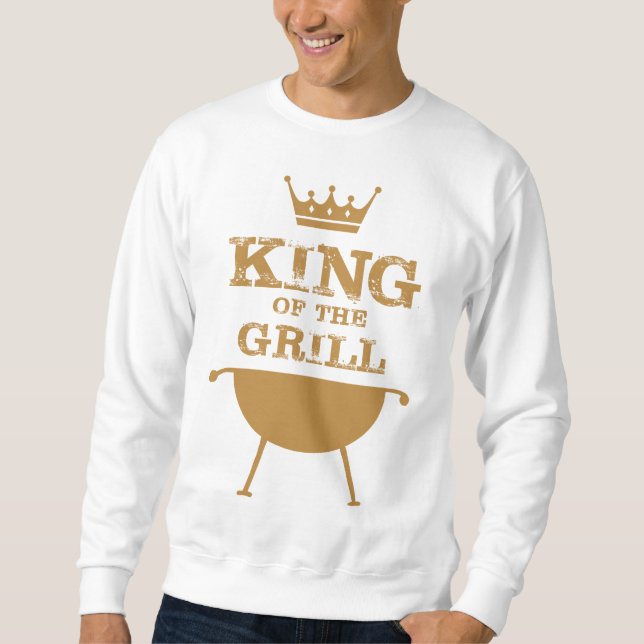 Sudadera Rey Del Grill, Oro (Anverso)