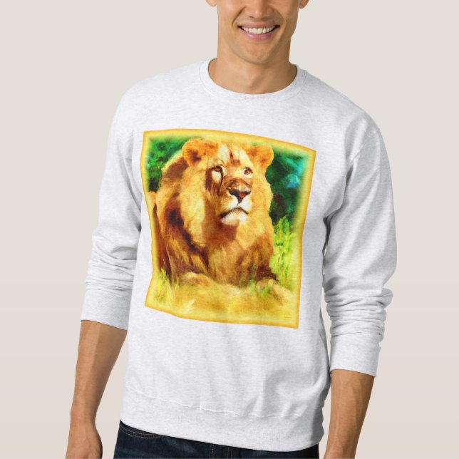 Sudadera Rey León En El Bosque. ¡Hazte con una en Zazzle (Anverso)
