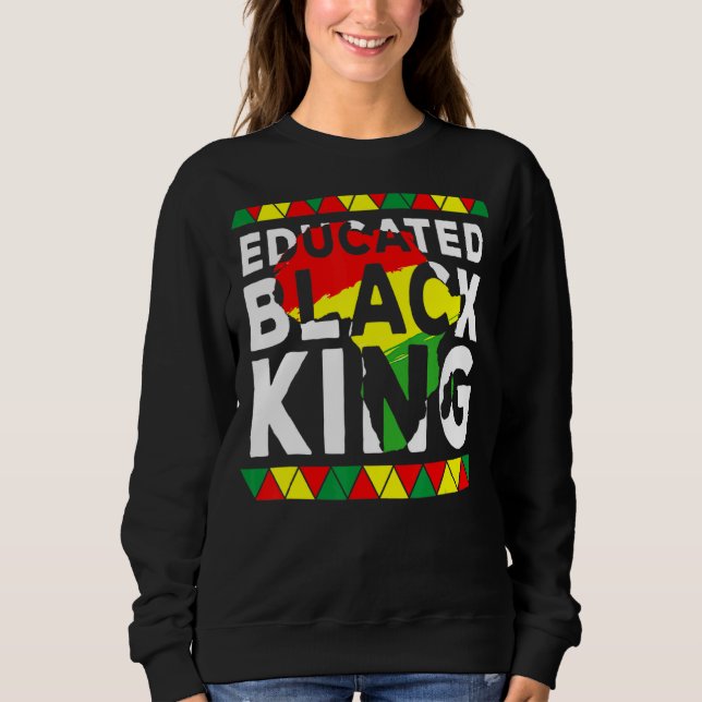 Sudadera Rey negro educado Infierno Africano-Estadounidense (Anverso)