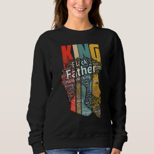 Sudadera Rey negro fuerte Africano-Estadounidense Afro Fa