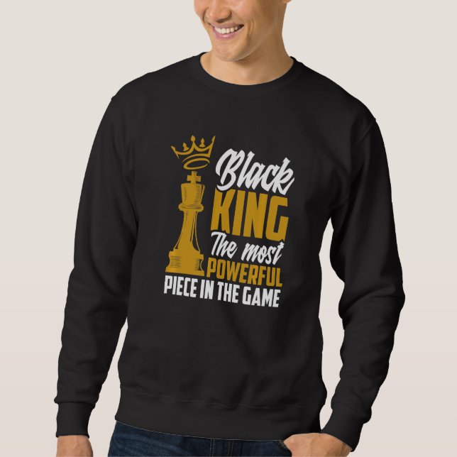 Sudadera Rey Negro La pieza más poderosa en el juego Afro A (Anverso)